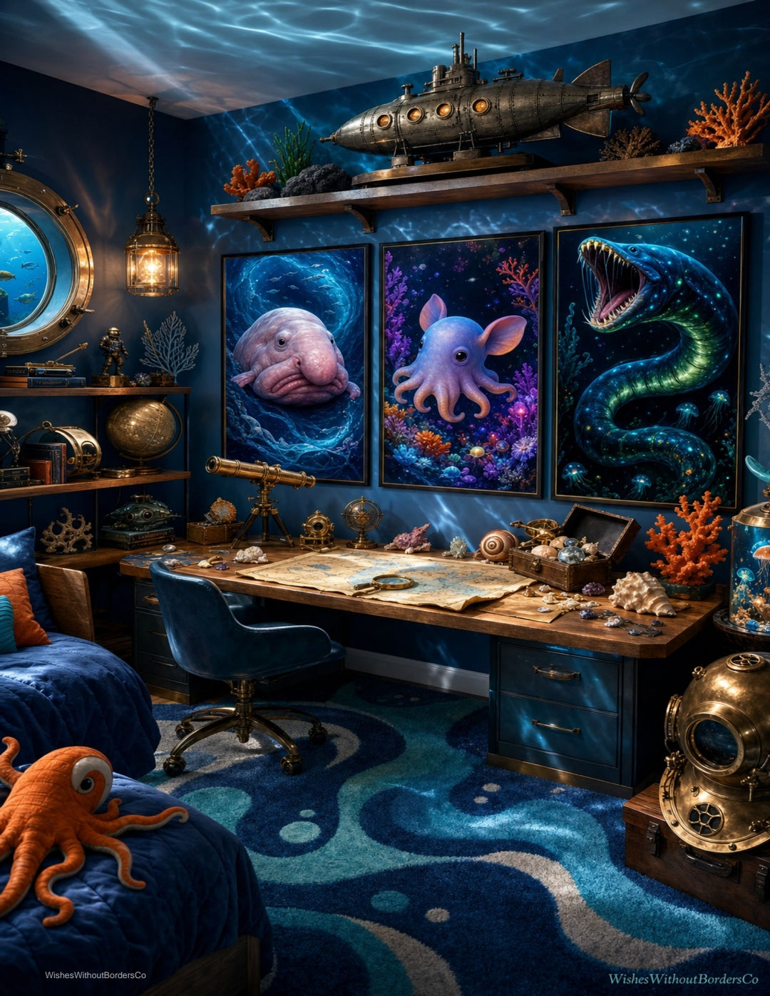10 Ocean Animals That Glow | Bioluminescence Wonders | Educational Poster Set
