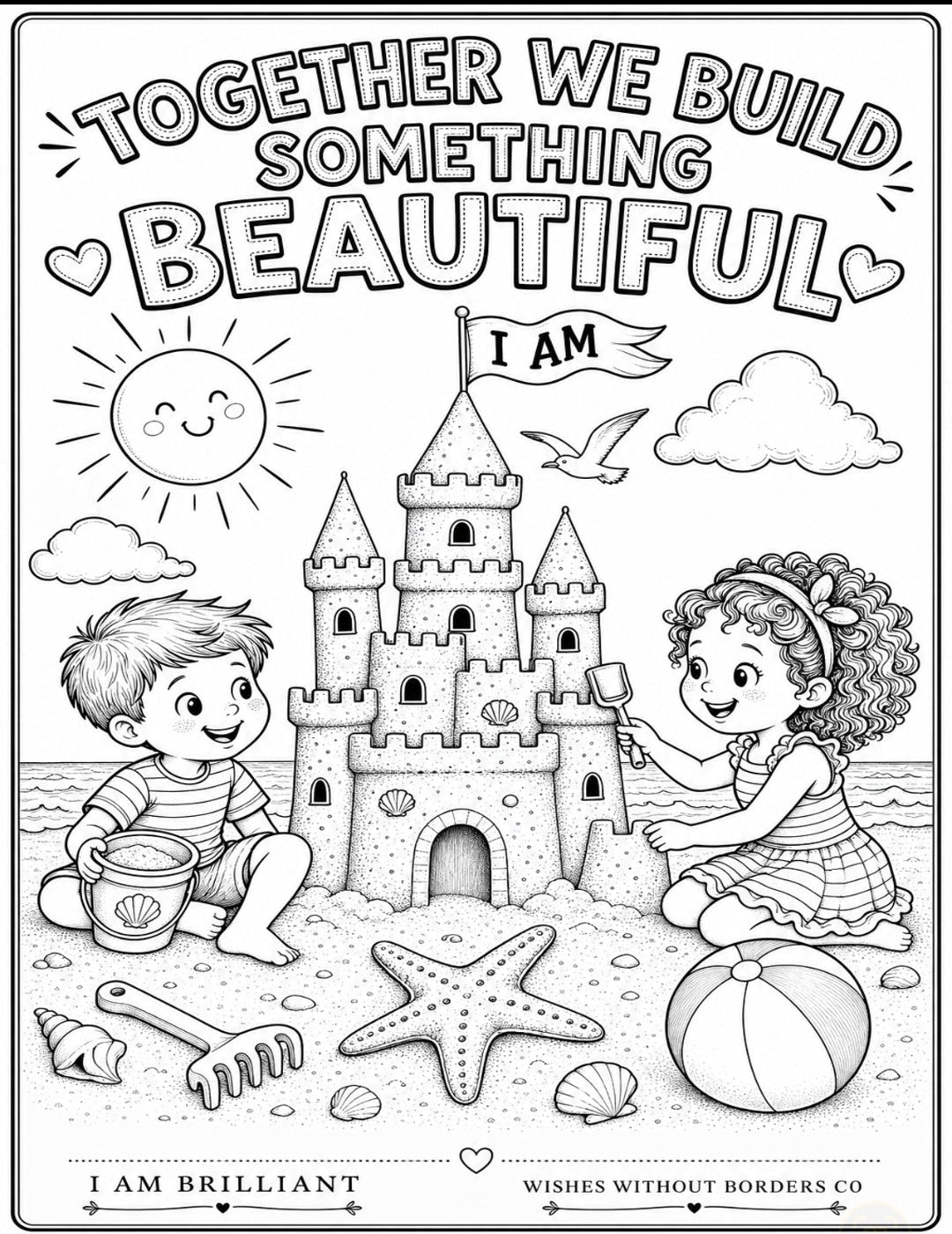 I Am Brilliant — Multicultural Affirmation & Activity Kit for Kids | Self-Esteem Building | Coloring, Writing Prompts & Positive Affirmation Cards | Printable PDF
