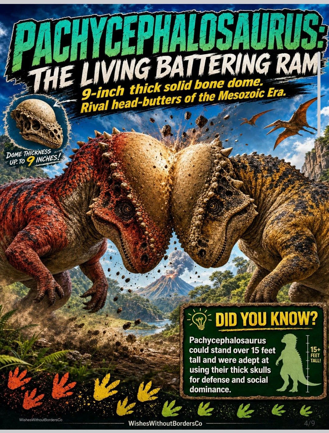 10 Dinosaurs with the Weirdest Heads | Educational Poster Set for Kids
