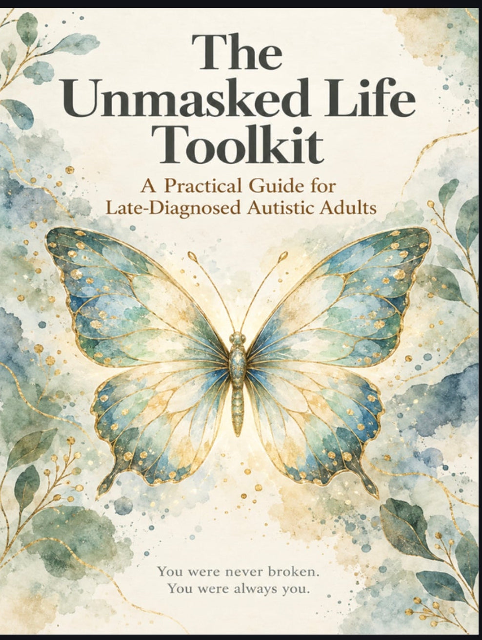 The Unmasked Life Toolkit | Digital Printable Guide & Workbook for Late-Diagnosed Autistic Adults