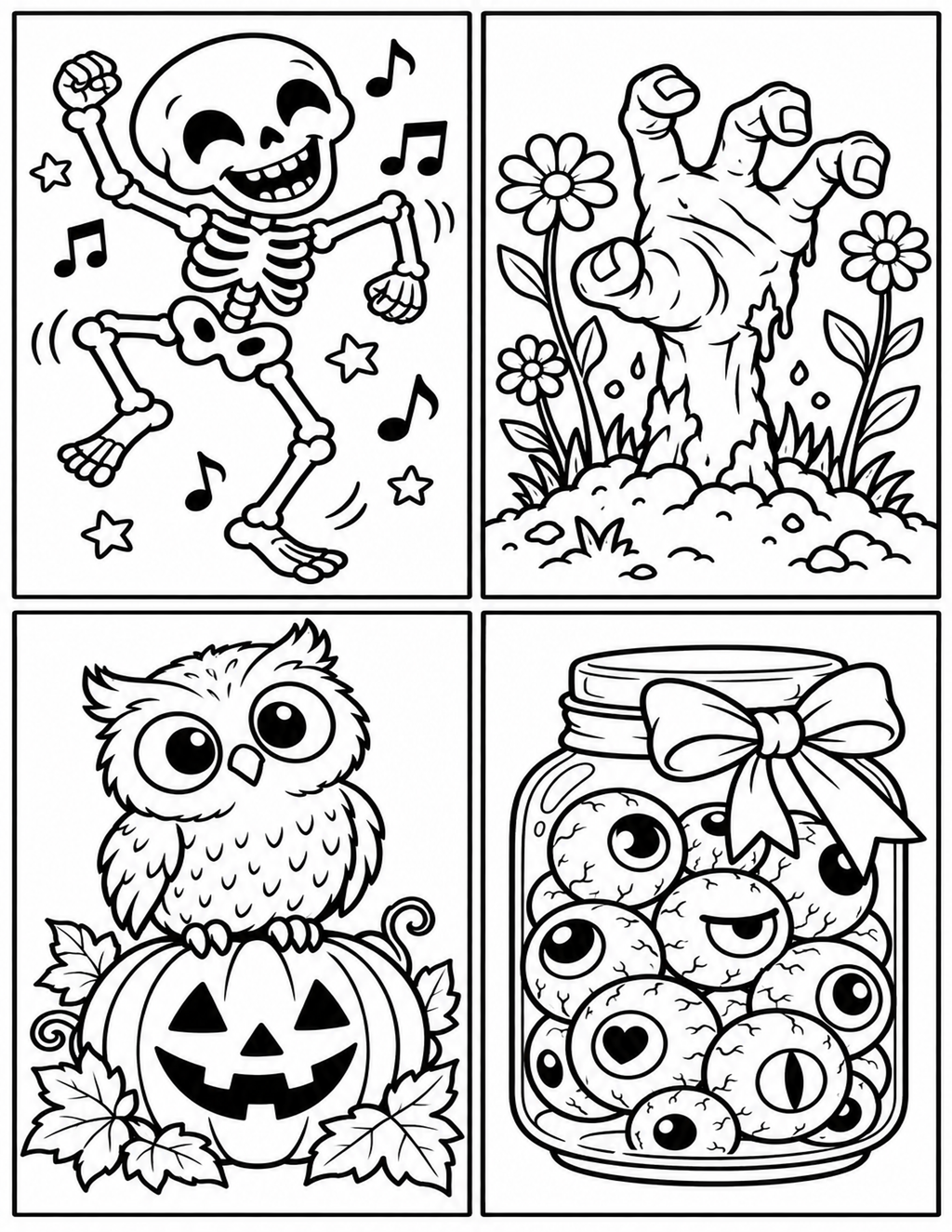 Build Your Own Halloween Mini Coloring Book for Kids | Cut, Glue & Color Activity | 20 Printable Pages | Fine Motor Skills | Instant Digital Download