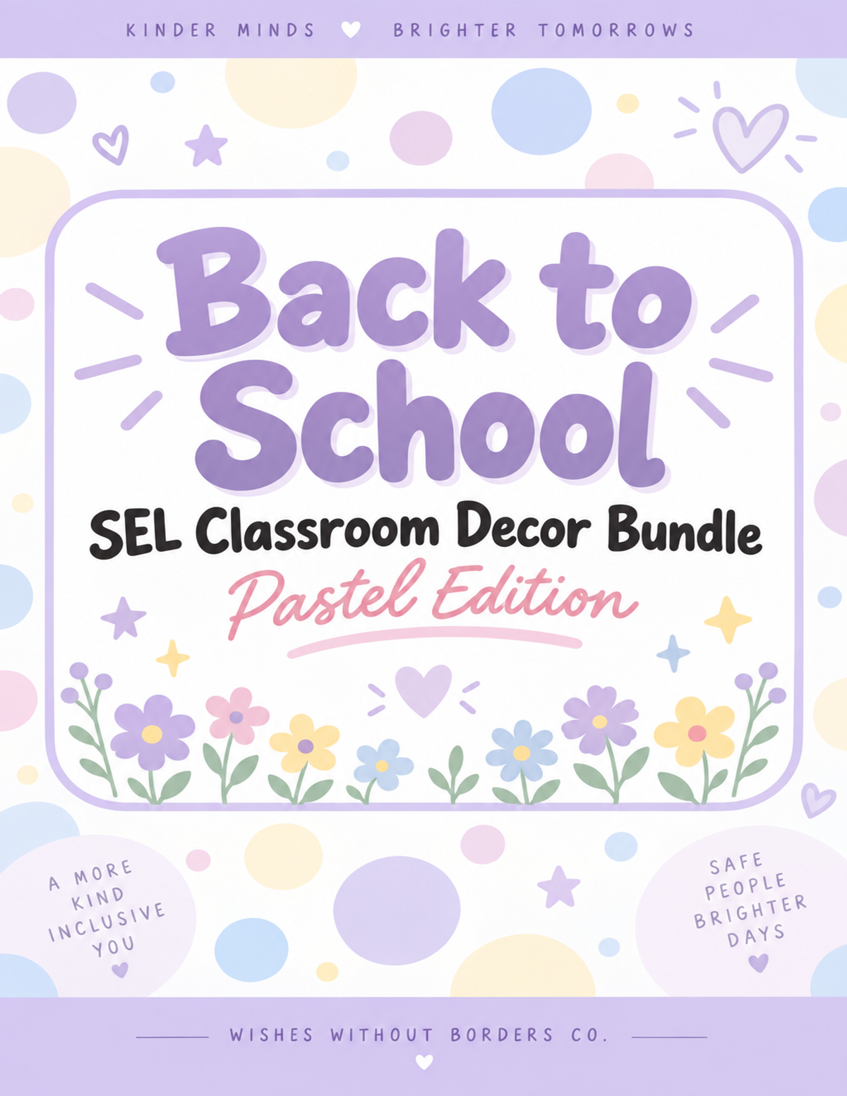 Back to School SEL Classroom Decor Bundle - Pastel Edition Printable(pdf/png)