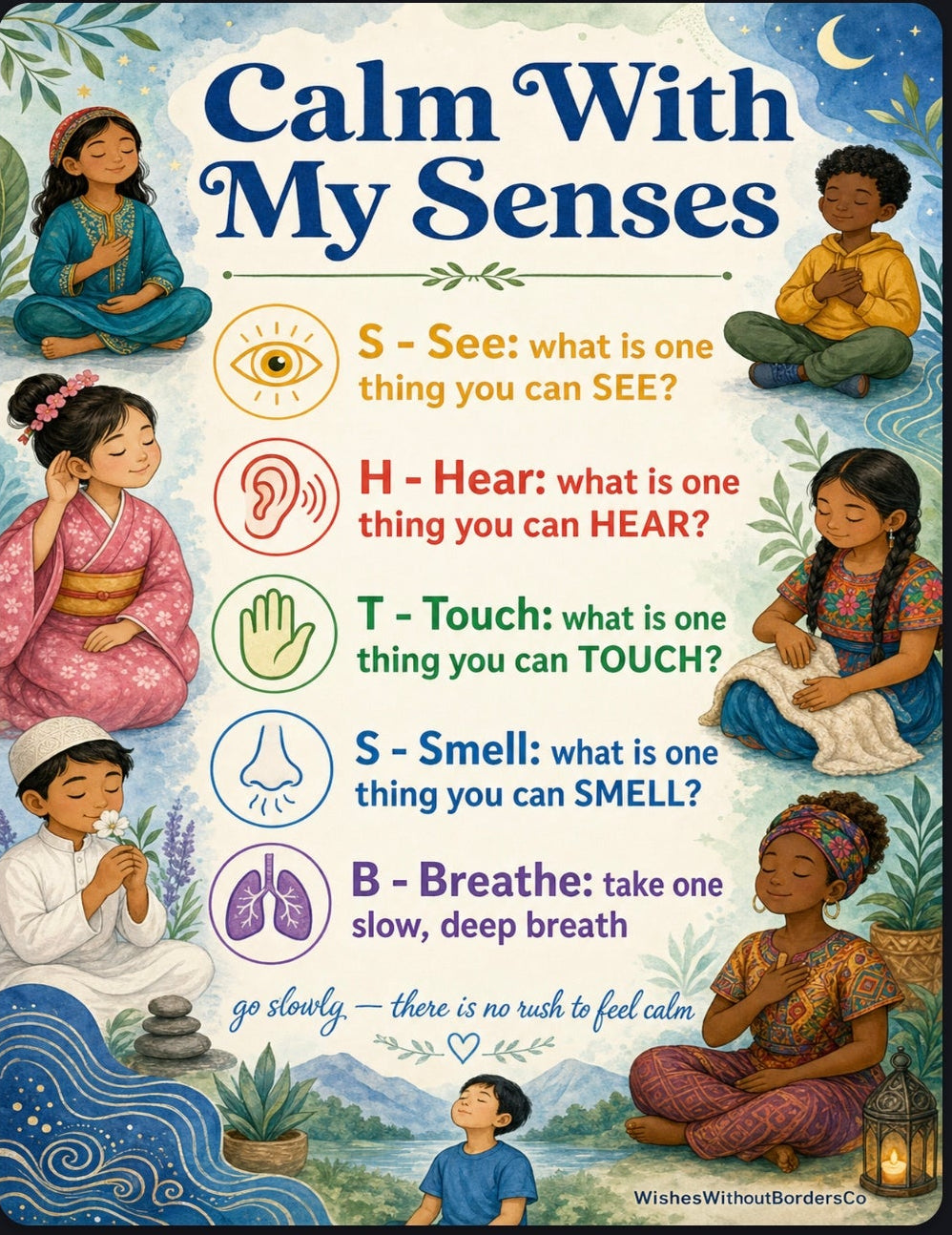 Calm Around the World | 15-Page SEL Breathing & Mindfulness Kit | Multicultural Calm Corner Printables