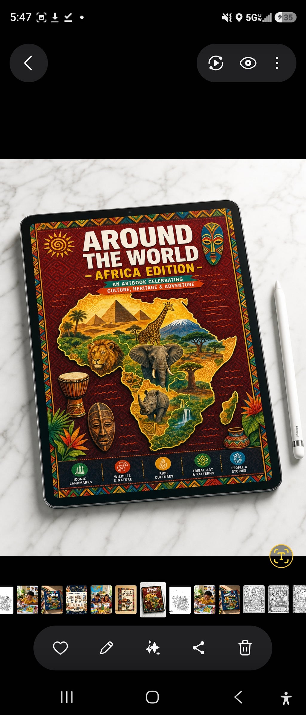 Around the World Coloring Book: Africa Edition | 22 Cultural Coloring Pages + Fun Facts | Educational Geography PDF for Kids