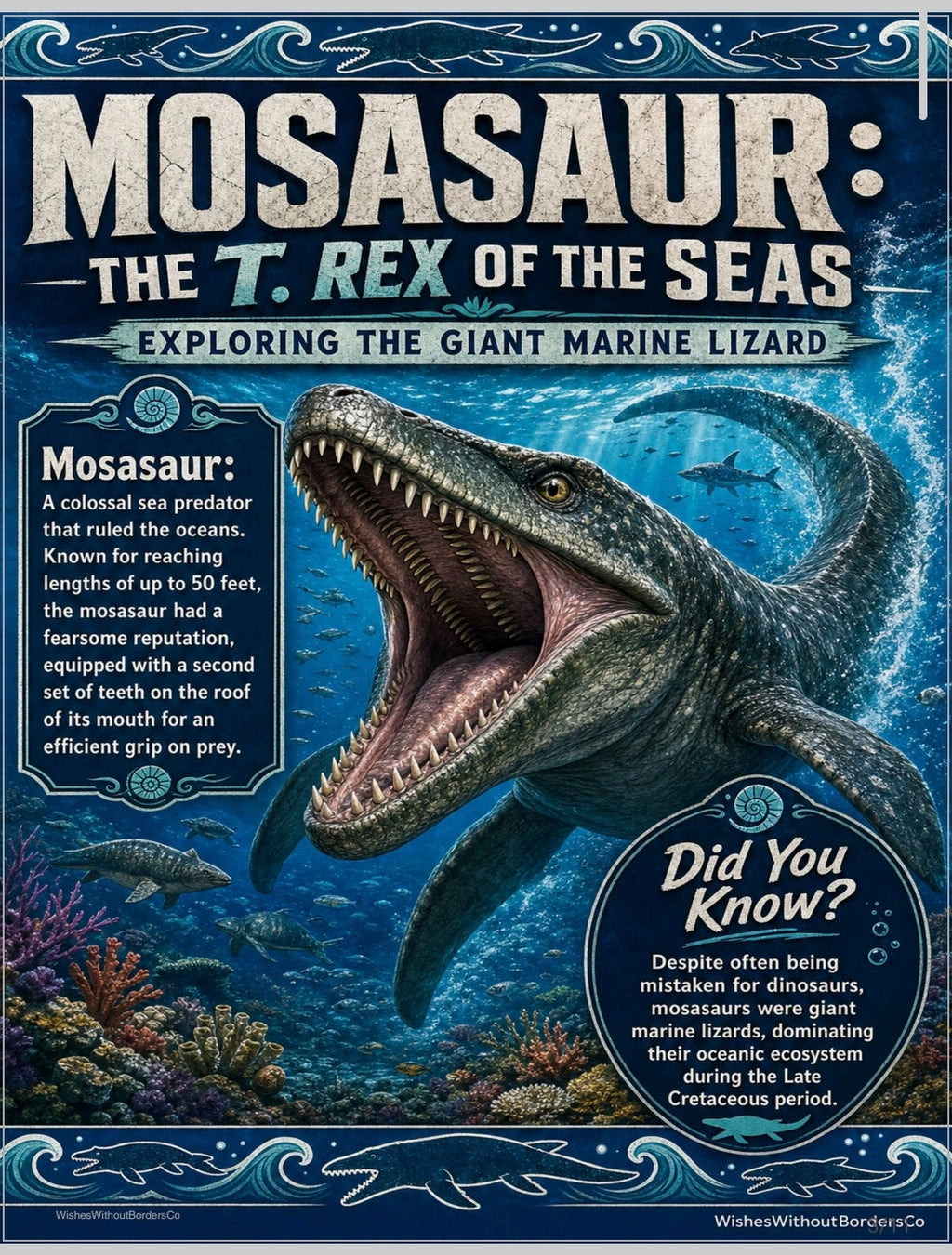 10 Prehistoric Animals That Aren't Dinosaurs | Educational Poster Set for Kids