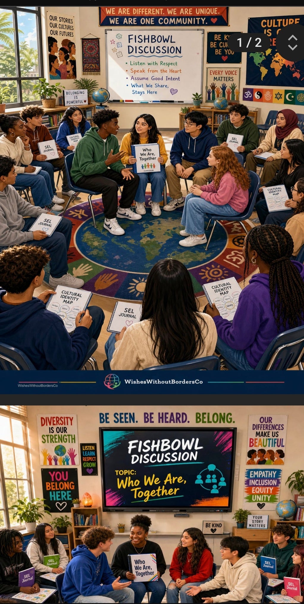 SEL 6 Weeks Curriculum, titled "Who We Are, Together," is a multicultural Social-Emotional Learning (SEL) unit designed for high school students in grades 9-12.