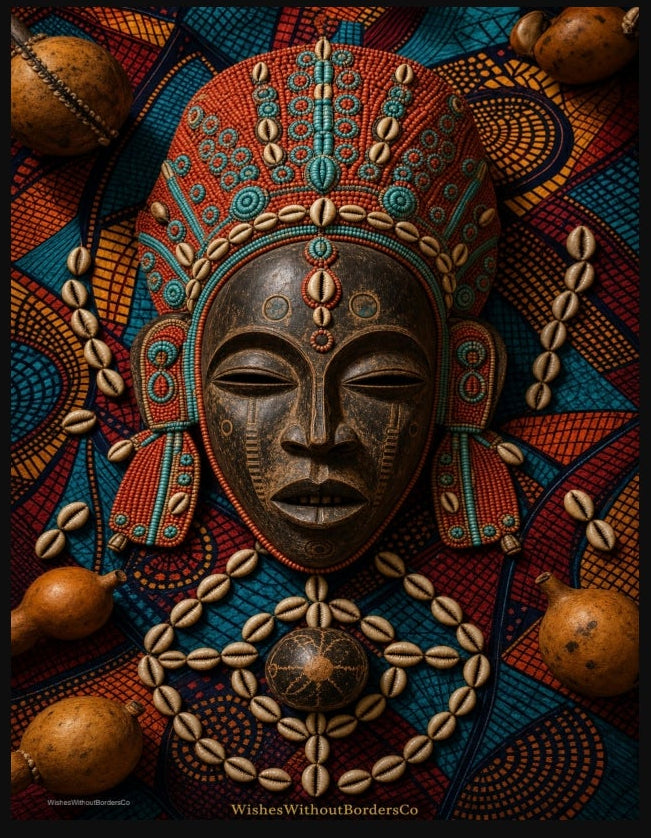 -Piece African Wall Art Set | Tribal Mask Digital Download | Afrocentric Decor | Dan/Baule Inspired Printable Wall Art
