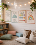 Calm Corner SEL Poster Bundle for Kids | 10 Printable Social Emotional Learning Posters | Feelings Chart, Mindfulness & Emotional Regulation | Classroom & Homeschool PDF