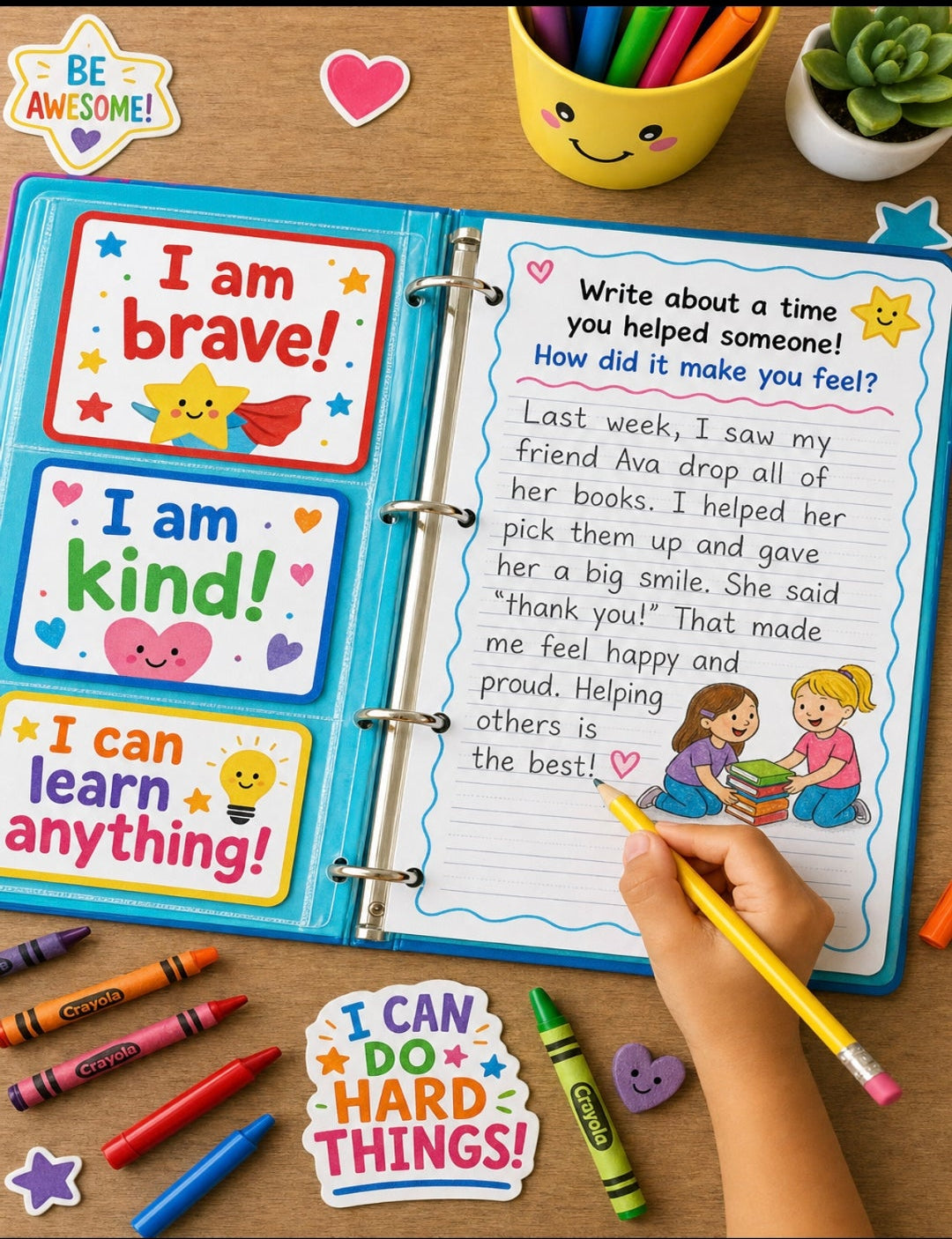 I Am Brilliant — Multicultural Affirmation & Activity Kit for Kids | Self-Esteem Building | Coloring, Writing Prompts & Positive Affirmation Cards | Printable PDF