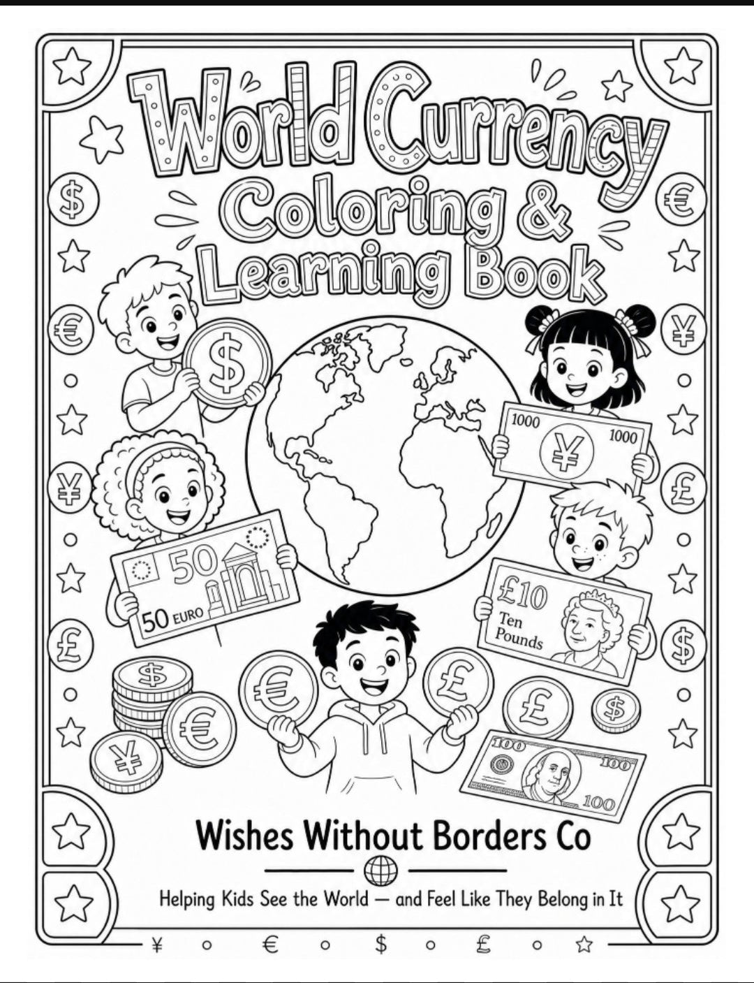World Currency Coloring & Learning Book for Kids | Money Math, Geography & Fun Facts | Printable Educational Activity | Instant Download