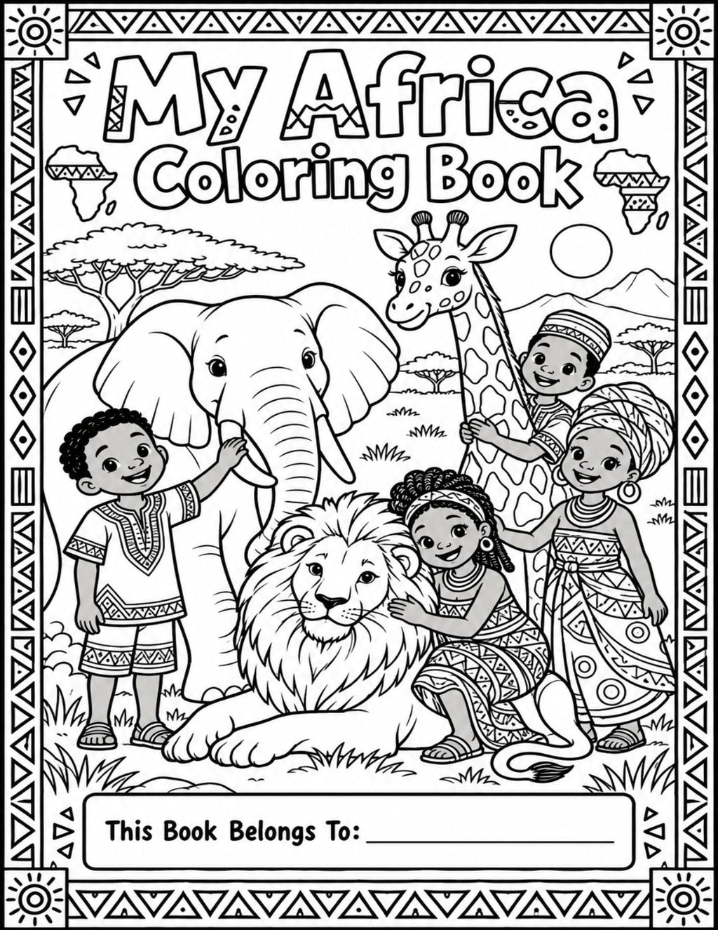 Make Your Own Mini Coloring Book — Africa | 20 Pages | Cut, Color & Assemble | SEL | Scissor Skills