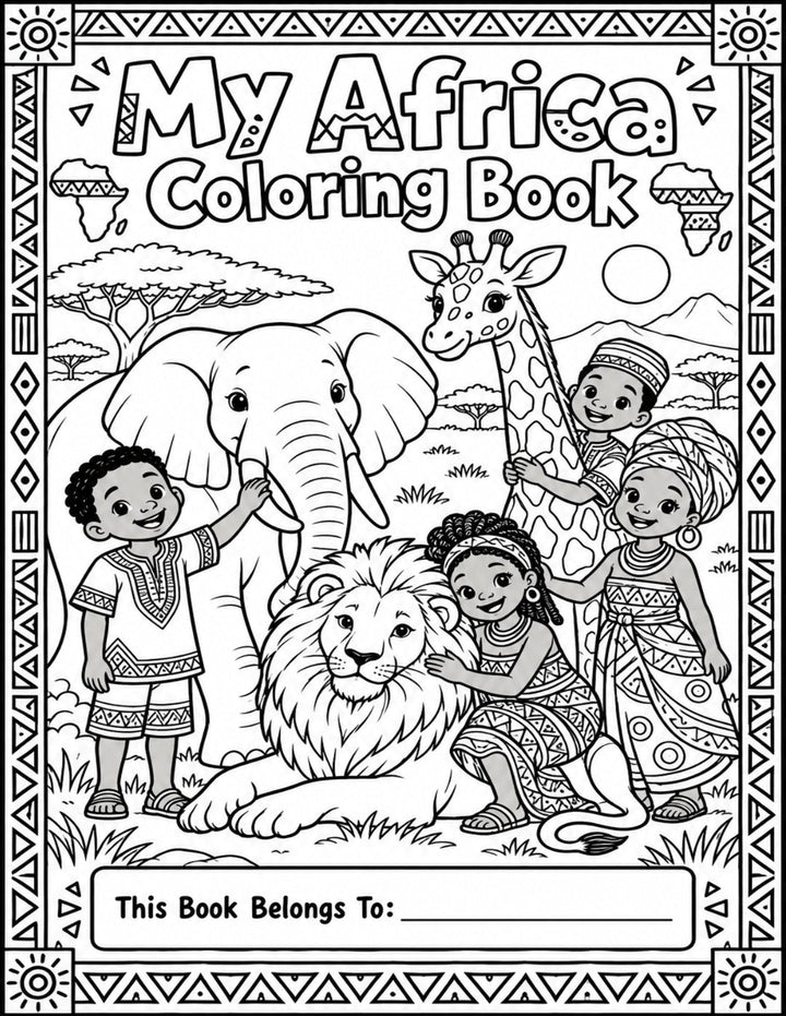 Make Your Own Mini Coloring Book — Africa | 20 Pages | Cut, Color & Assemble | SEL | Scissor Skills