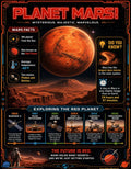 Planet Mars Infographic Poster | Solar System Wall Art | The Red Planet | Kids Science Classroom Decor | Digital Download