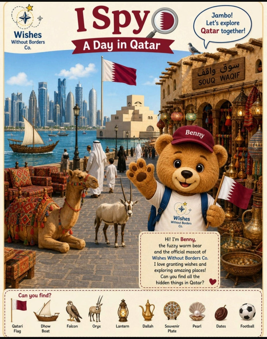 I Spy With Benny the Bear: 27 Countries Around the World | Multicultural Search & Find Activity Book | Printable Digital Download for Kids