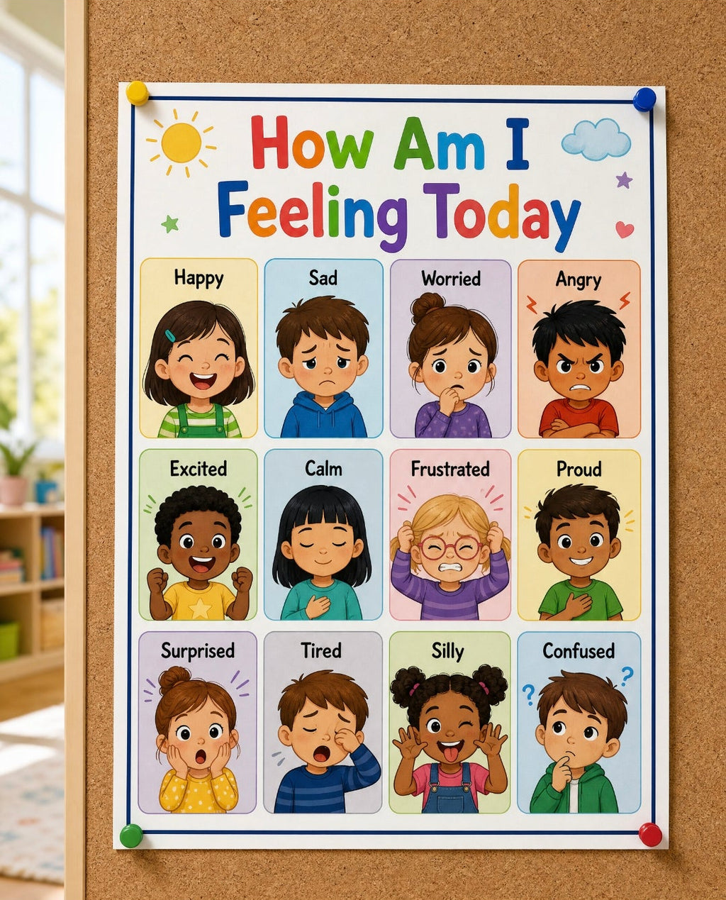 Calm Corner SEL Poster Bundle for Kids | 10 Printable Social Emotional Learning Posters | Feelings Chart, Mindfulness & Emotional Regulation | Classroom & Homeschool PDF