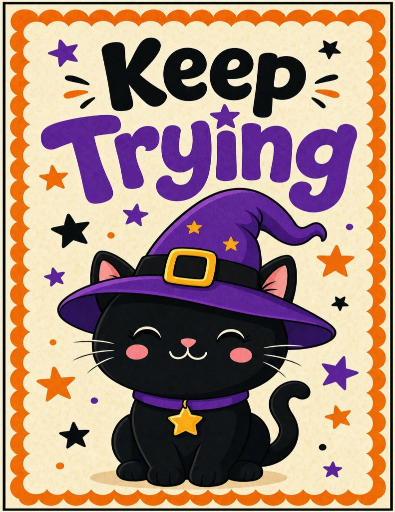 Halloween SEL Positive Affirmation Posters – Cute Classroom Decor (10-Pack, PDF + PNG)