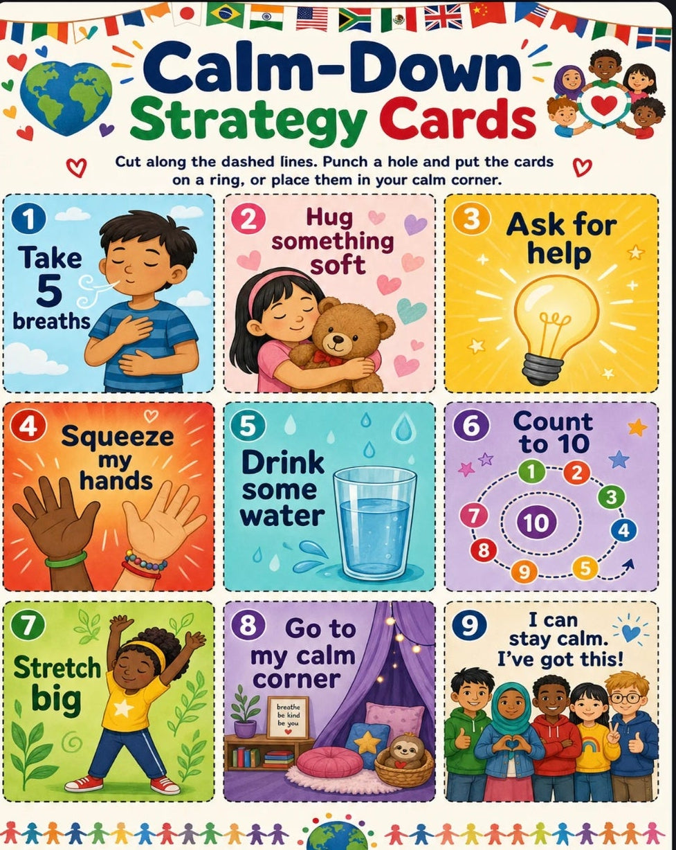 Calm Around the World | 15-Page SEL Breathing & Mindfulness Kit | Multicultural Calm Corner Printables