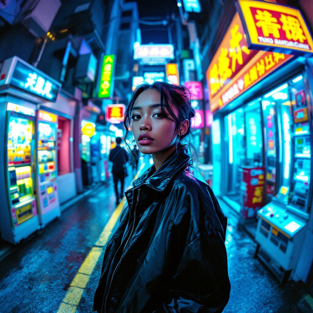 Neon City Girls Digital Art — No. 638 — Digital Wall Art