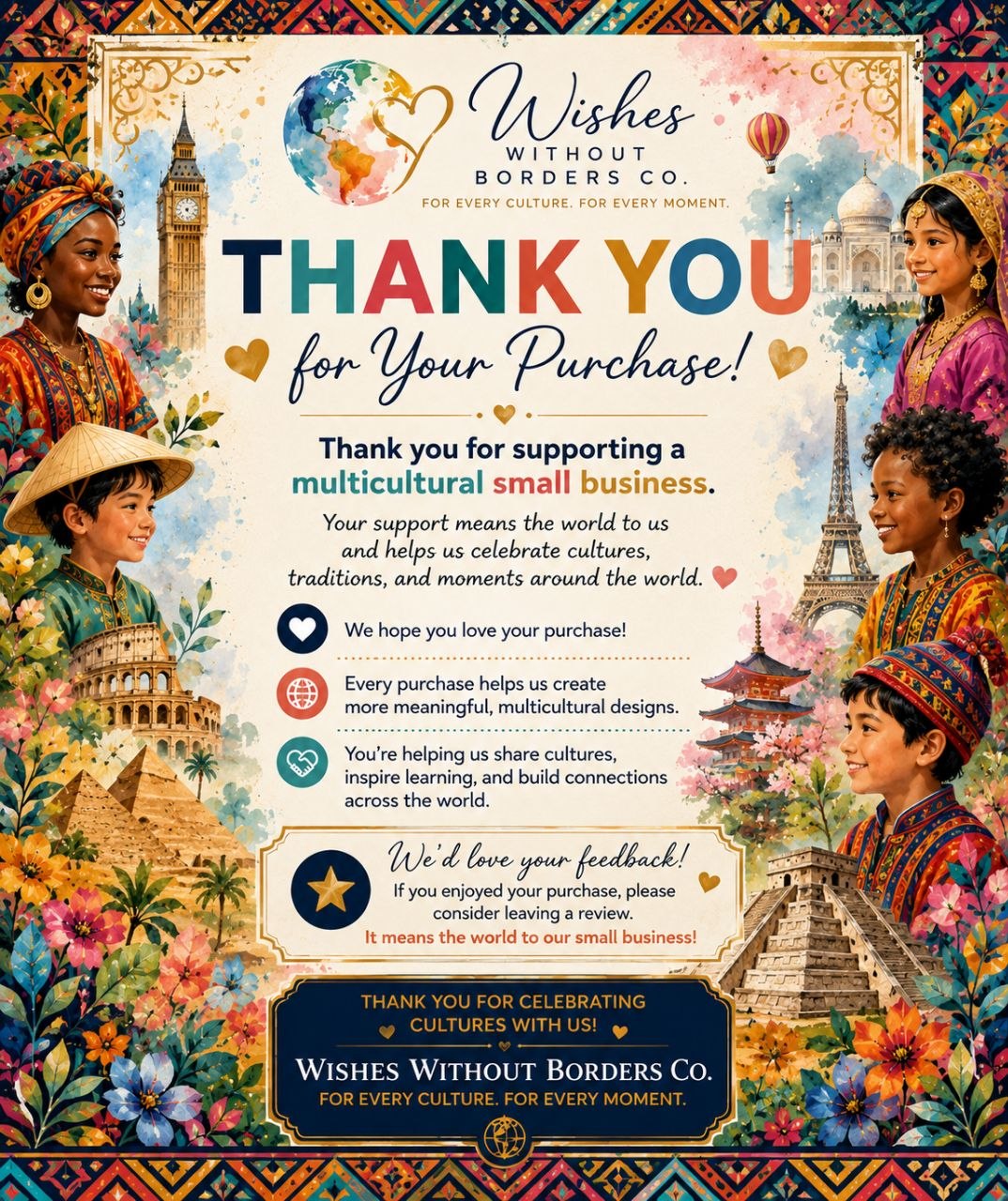 Thank You For Supporting a Multicultural Small Business