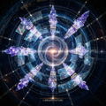 Cosmic Crystal Mandala Spiritual Art Card