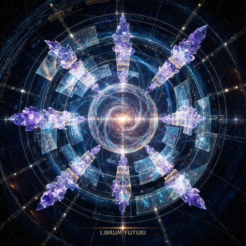 Cosmic Crystal Mandala Spiritual Art Card
