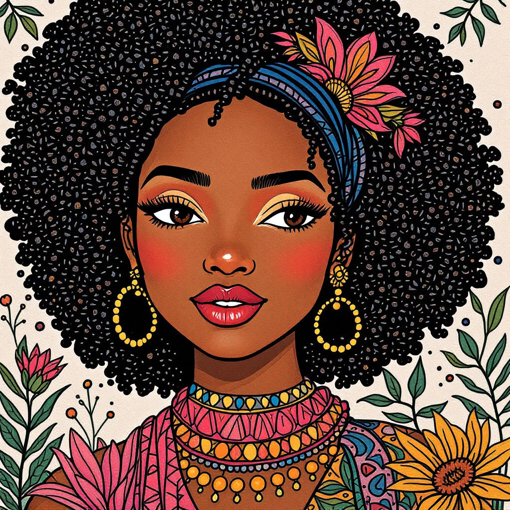 Bohemian Lush Floral Woman Wall Art