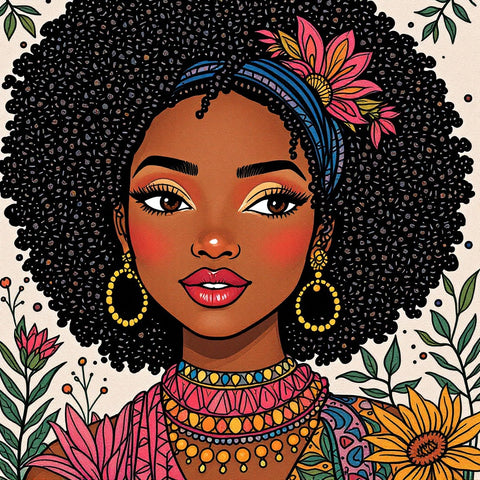 Bohemian Lush Floral Woman Wall Art