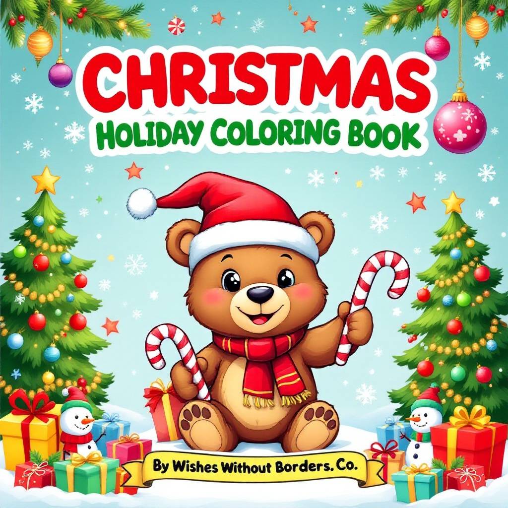 Christmas & Winter Holiday Coloring Book | 25 Festive Pages