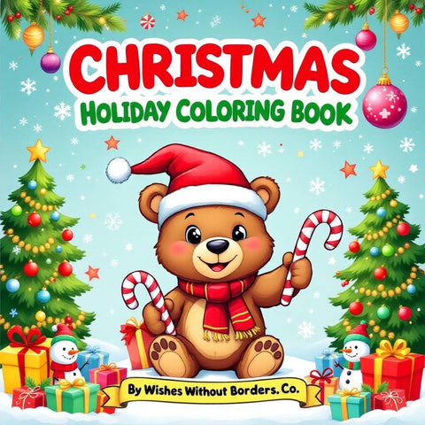 Christmas & Winter Holiday Coloring Book | 25 Festive Pages
